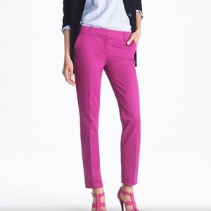 J. Crew Cafe Capri in bright dahlia/fuschia pink 100% wool size 00